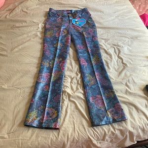 Vintage Vinyl Boot Cut Pants